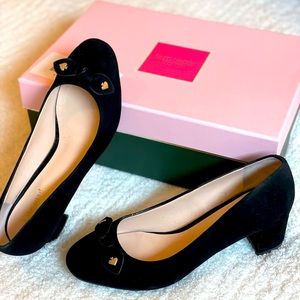 Kate Spade Velvet Pumps CHUNKY HEEL!